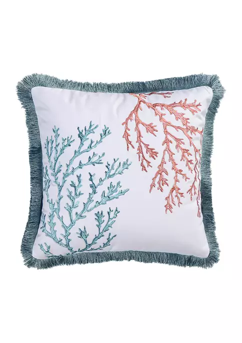 Best Sale ๐ Levtex Bay Islands Coral Fringe Pillow ๐ 3 Best Sale ๐ Levtex Bay Islands Coral Fringe Pillow ๐