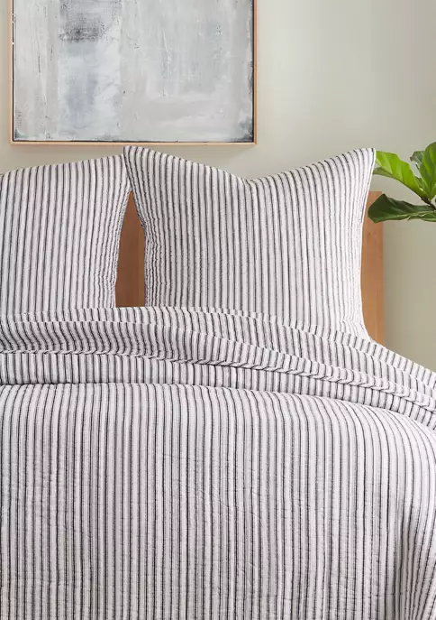 Buy 🥰 Levtex Home Tobago Stripe Charcoal Euro Sham Set of 2 👍 4 Buy 🥰 Levtex Home Tobago Stripe Charcoal Euro Sham Set of 2 👍 - Image 2