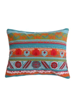 New ❤️ Levtex Home Mirage Crewel Multi Poms Pillow 🔥 -Cheap Levtex Store Belk 3690