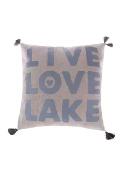 Promo 😀 Levtex Home Live Love Lake with Tassels Pillow 🔔