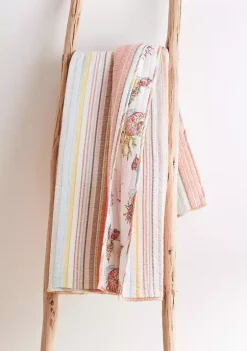 Deals 😉 Levtex Home Coral Brighton Quilted Throw 🤩 -Cheap Levtex Store Belk 3703