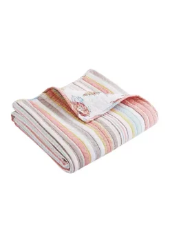 Deals 😉 Levtex Home Coral Brighton Quilted Throw 🤩 -Cheap Levtex Store Belk 3704