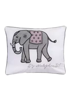Deals 👍 Levtex Rachelle Elephant Embroidered Pillow ❤️ -Cheap Levtex Store Belk 3709