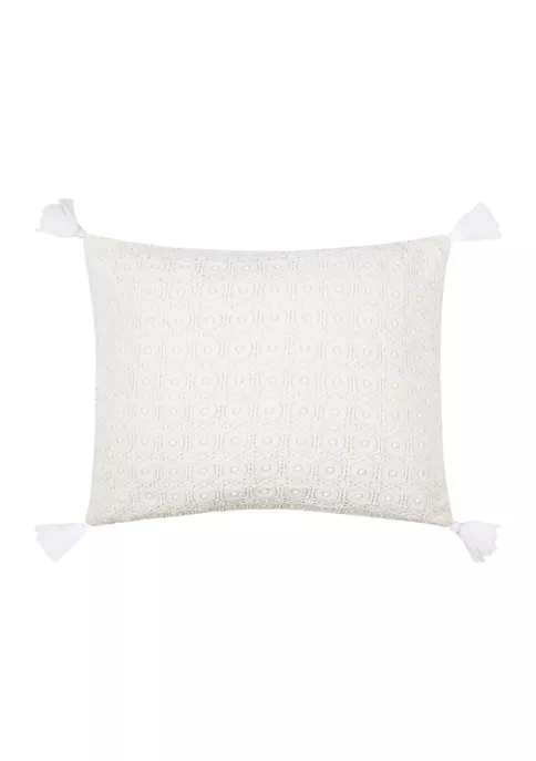 Wholesale โญ Levtex Fiori Eyelet Overlay Pillow ๐ 6 Wholesale โญ Levtex Fiori Eyelet Overlay Pillow ๐ - Image 4