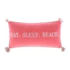 Brand new 🥰 Levtex Home Coral Eat Sleep Beach Pillow 🥰 -Cheap Levtex Store Belk 3803