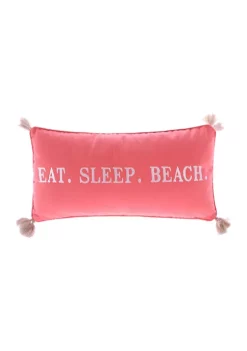 Brand new 🥰 Levtex Home Coral Eat Sleep Beach Pillow 🥰 9 Brand new 🥰 Levtex Home Coral Eat Sleep Beach Pillow 🥰 -Cheap Levtex Store Belk 3806