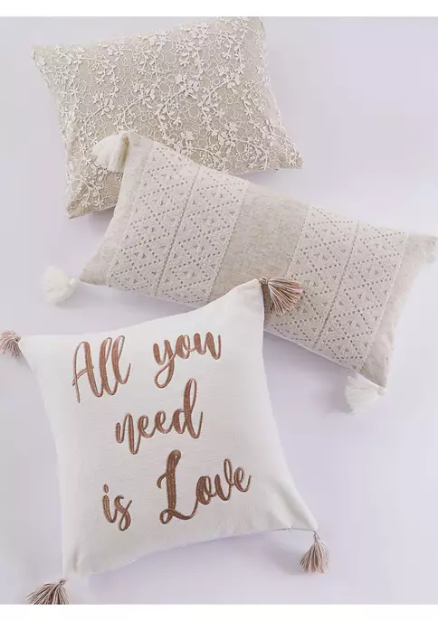 Cheapest ๐ Levtex Home Sanira Taupe Lace Overlay Pillow ๐คฉ 4 Cheapest ๐ Levtex Home Sanira Taupe Lace Overlay Pillow ๐คฉ - Image 2