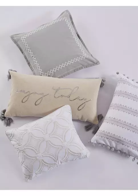 Budget 👍 Levtex Novara Gray Textured Chenille Pillow 😍 4 Budget 👍 Levtex Novara Gray Textured Chenille Pillow 😍 - Image 2