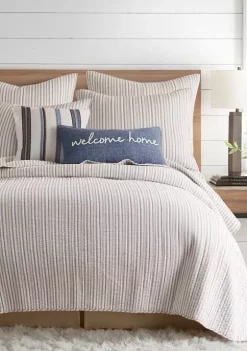 Cheapest 🎉 Levtex Home Tobago Stripe Taupe Euro Sham Set of 2 😍 -Cheap Levtex Store Belk 3881