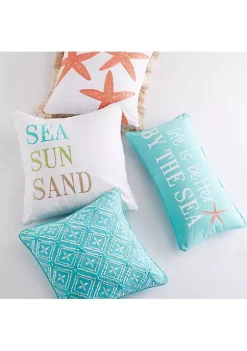 Top 10 😍 Levtex Home Biscayne Sea Sun Sand Pillow 🔔 -Cheap Levtex Store Belk 3950