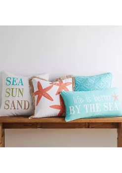 Top 10 😍 Levtex Home Biscayne Sea Sun Sand Pillow 🔔 -Cheap Levtex Store Belk 3951