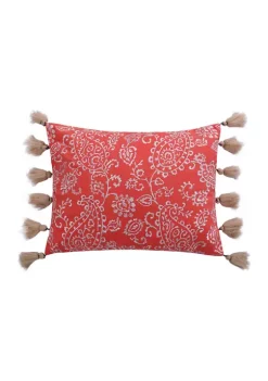 Buy 🥰 Levtex Home Baystreet Floral Pillow with Tassels ⌛