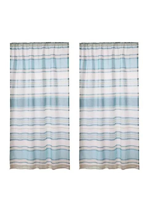 Brand new โค๏ธ Levtex Home Blue Maui Drape Panel - Set of 2 ๐ 4 Brand new โค๏ธ Levtex Home Blue Maui Drape Panel - Set of 2 ๐ - Image 2
