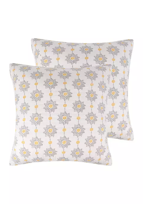 Wholesale 🤩 Levtex Home Luiza Ochre Euro Shams 🔥 3 Wholesale 🤩 Levtex Home Luiza Ochre Euro Shams 🔥