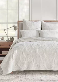 New 😉 Levtex Home Cream Velvet King Quilt Set ❤️