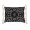 Deals 🤩 Levtex Home Black Crewel Stitch Tassel Pillow ⭐ -Cheap Levtex Store Belk 4118