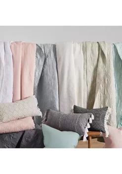 Deals 🤩 Levtex Home Black Crewel Stitch Tassel Pillow ⭐ -Cheap Levtex Store Belk 4120