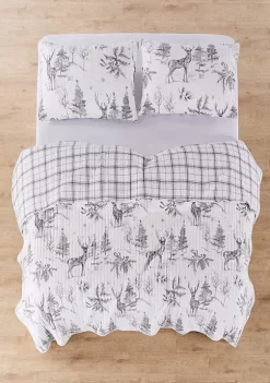 Promo 👍 Levtex Home Sleigh Bells Gray Quilt 🥰 -Cheap Levtex Store Belk 4151