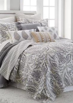 Flash Sale 🎁 Levtex Home Tamsin Gray Full/Queen Quilt Set 💯 -Cheap Levtex Store Belk 423