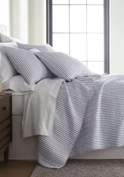 Deals 🎉 Levtex Home Tobago Stripe Blue Quilt Set ✔️ -Cheap Levtex Store Belk 509
