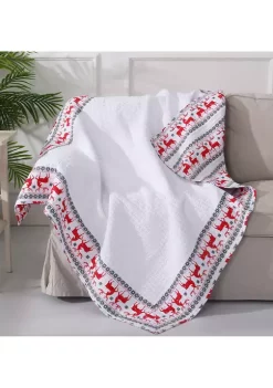 Outlet 👍 Levtex Home Rudolph Quilted Throw 👏