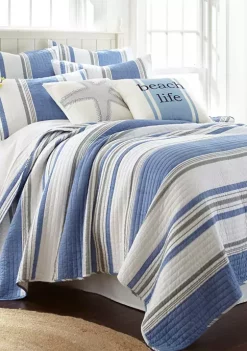 Best deal ✨ Levtex Home St Bart Stripe King Quilt Set 😀 -Cheap Levtex Store Belk 550