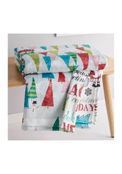 Budget 🛒 Levtex Home Santa Claus Lane Blanket Reverse Holly Jolly 👏 -Cheap Levtex Store Belk 587
