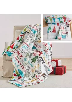 Budget 🛒 Levtex Home Santa Claus Lane Blanket Reverse Holly Jolly 👏 -Cheap Levtex Store Belk 589