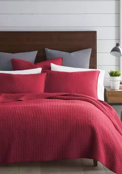 Cheapest 👍 Levtex Home Cross Stitch Bright White Reversible Quilt Set 🔔 -Cheap Levtex Store Belk 611