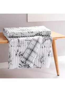 Best Sale 🛒 Levtex Home Sleigh Bells Gray Quilted Throw ❤️ -Cheap Levtex Store Belk 697