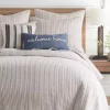 Best deal ✔️ Levtex Home Tobago Stripe Taupe Twin Quilt Set 🧨