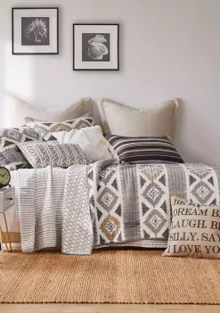 Best deal ✔️ Levtex Home Tobago Stripe Taupe Twin Quilt Set 🧨 -Cheap Levtex Store Belk 755