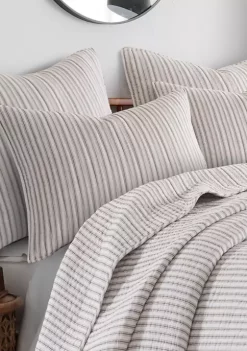 Best deal ✔️ Levtex Home Tobago Stripe Taupe Twin Quilt Set 🧨 -Cheap Levtex Store Belk 756