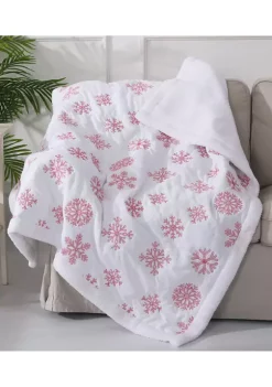 Discount 🛒 Levtex Home Red Snowflake Sherpa Throw 🥰 -Cheap Levtex Store Belk 814