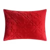 Deals ⌛ Levtex Home BH Caserta Velvet Red Standard Sham 🎁 -Cheap Levtex Store Belk 825