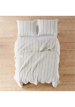 New 🔥 Levtex Home Rochelle Stripe Gray Quilt Set 🛒 -Cheap Levtex Store Belk 844