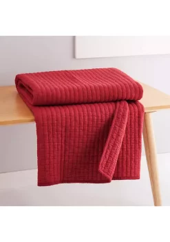 Wholesale ⭐ Levtex Home Cross Stitch Chile Red Quilted Throw ❤️ -Cheap Levtex Store Belk 901