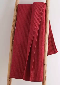 Wholesale ⭐ Levtex Home Cross Stitch Chile Red Quilted Throw ❤️ -Cheap Levtex Store Belk 902