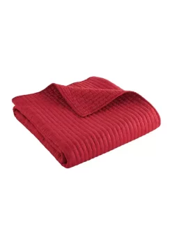 Wholesale ⭐ Levtex Home Cross Stitch Chile Red Quilted Throw ❤️ -Cheap Levtex Store Belk 903