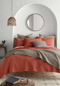 Brand new 🎁 Levtex Home Mills Waffle Navy King Quilt Set 👍 -Cheap Levtex Store Belk 92