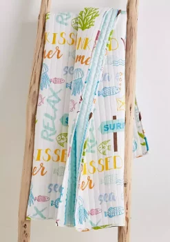 Buy 😀 Levtex Home Beach Days Quilted Throw 🌟 -Cheap Levtex Store Belk 946