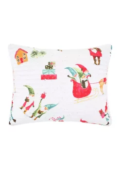 Brand new 🔔 Levtex Home Gnome for the Holidays White Standard Sham 🥰 -Cheap Levtex Store Belk 957