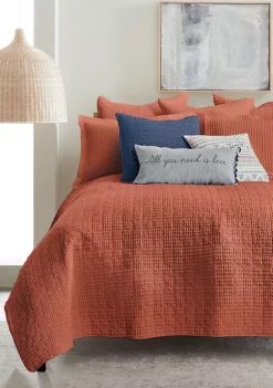 Brand new 🎁 Levtex Home Mills Waffle Navy King Quilt Set 👍 -Cheap Levtex Store Belk 97