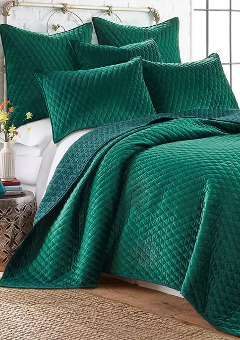Deals 😉 Levtex Home Velvet Emerald Green Euro Sham ⭐ 5 Deals 😉 Levtex Home Velvet Emerald Green Euro Sham ⭐ - Image 3