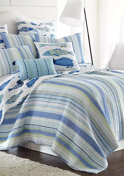Cheap 👏 Levtex Kochi Fish Quilt Set 🔥 2 Cheap 👏 Levtex Kochi Fish Quilt Set 🔥